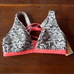 Gossip Granite and Coral Bikini Top